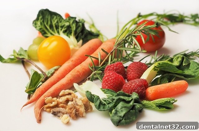 The Edible Route to a Resilient Smile 3 A colorful assortment of fresh fruits and vegetables.