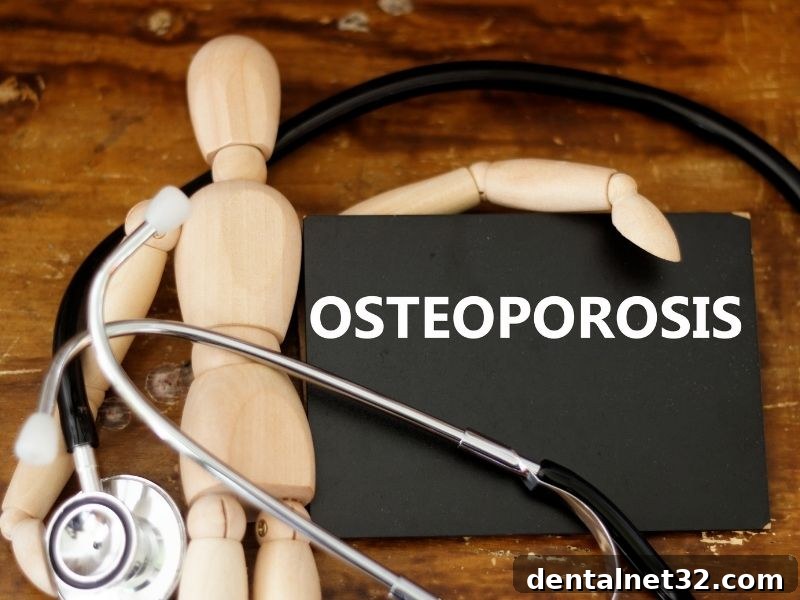 The Unseen Link Between Bone and Oral Health 2 A detailed image showing the connection between bone structure and oral health, illustrating the effects of osteoporosis.